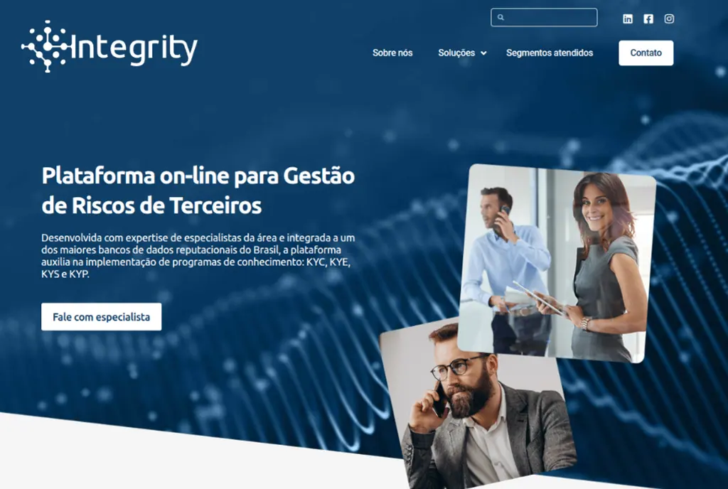 Preview do projeto Integrity