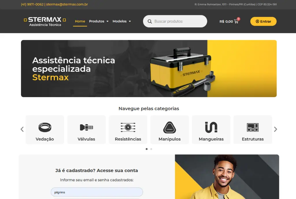 Preview do projeto Stermax Assistencia