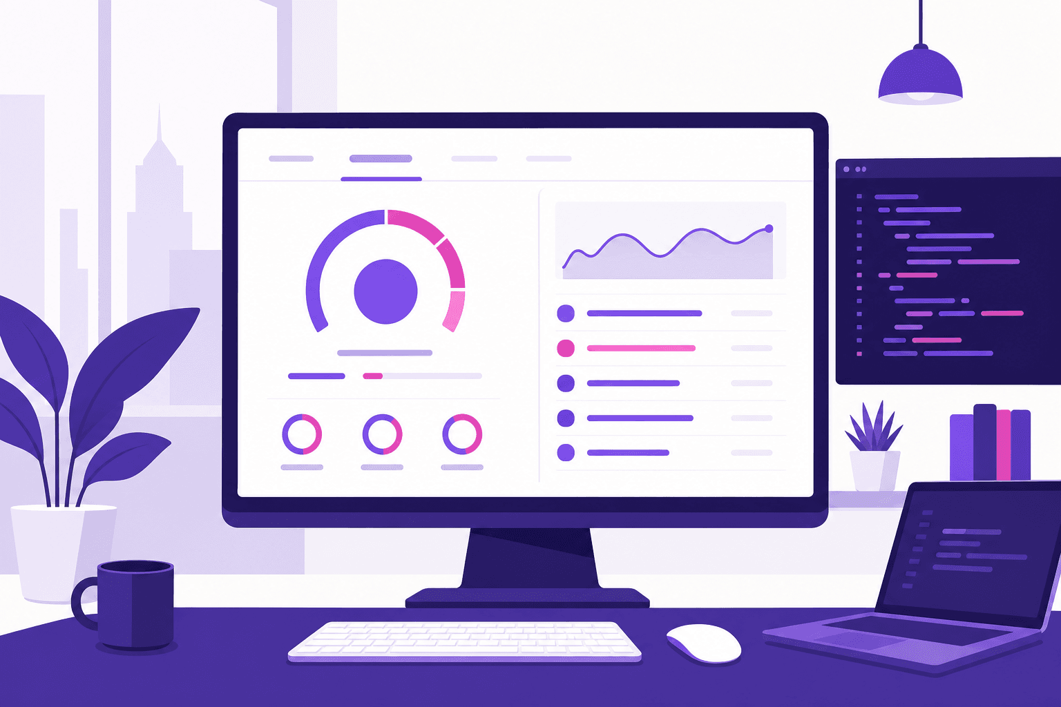 Dashboard do PageSpeed Insights com gráficos de desempenho e site Next.js ao fundo